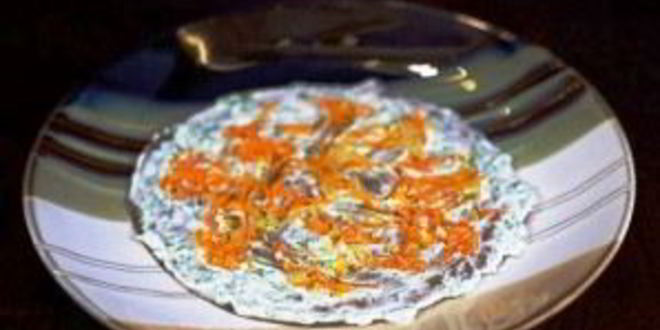 Рецепт печеночного торта с морковью и луком