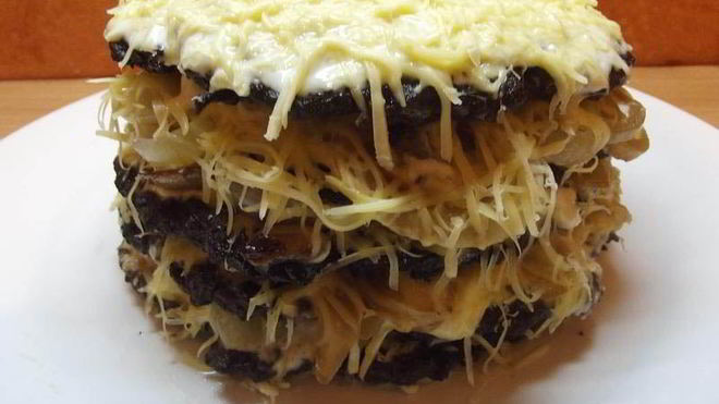 Рецепт печеночного торта с сыром