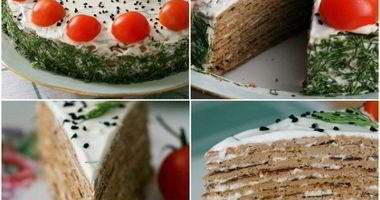 Рецепт Печеночного торта со сметанным соусом