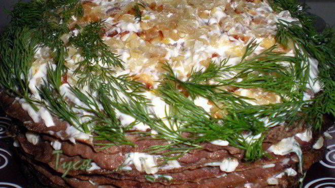 Рецепт печеночного торта