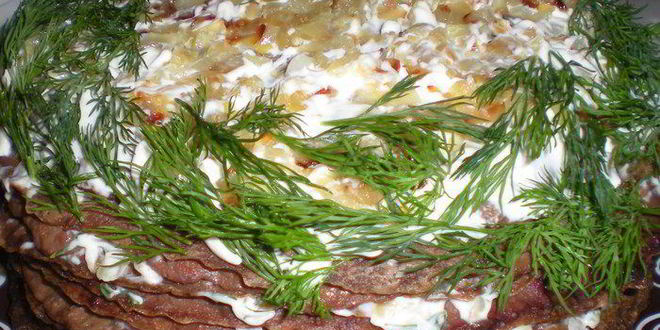 Рецепт печеночного торта