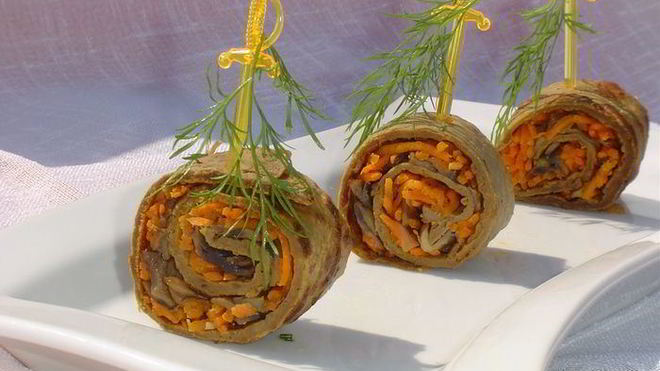 Рецепт печеночных рулетиков