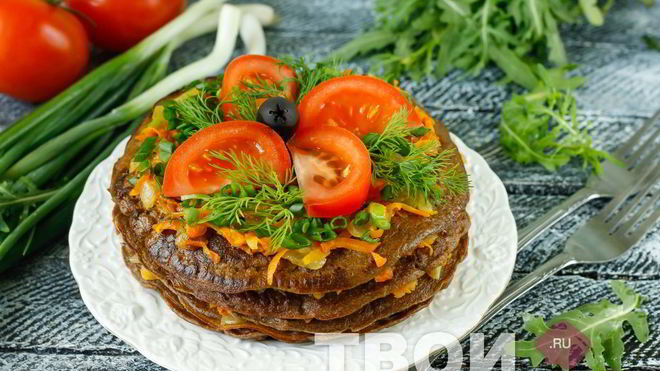 Рецепт торта из говяжьей печени