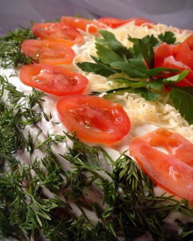 Рецепт торта из печеночных блинов весна шагает по планете