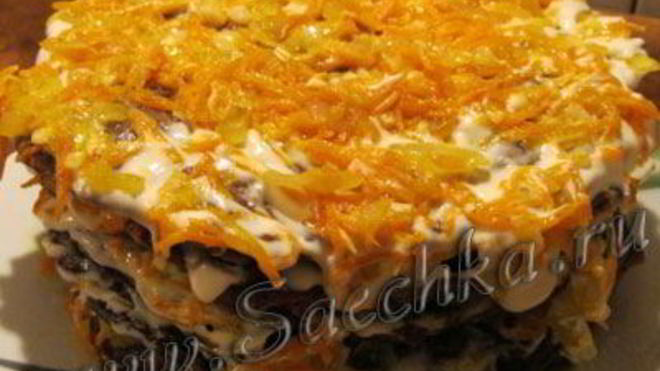 Рецепт вкусного печеночного торта