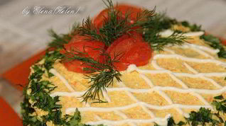 Рецепт Закусочного печеночного тортика