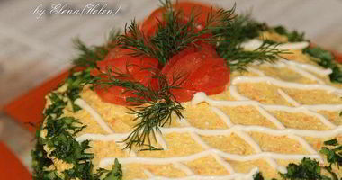 Рецепт Закусочного печеночного тортика