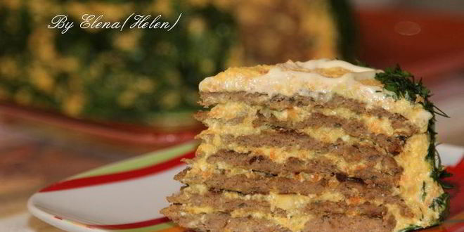 Рецепт закусочного печеночного тортика