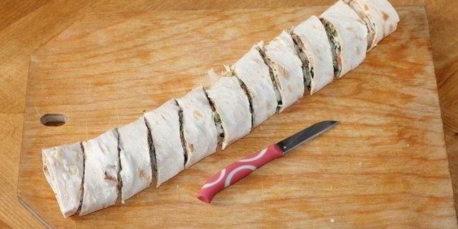 Рецепт ролла пшеничного с паштетом из тунца