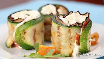 Рецепт Роллов из кабачка и бекона с начинкой