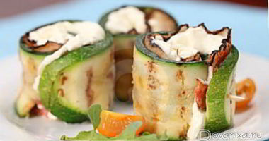 Рецепт Роллов из кабачка и бекона с начинкой