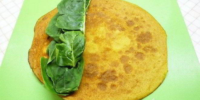 Рецепт роллов из тыквы со шпинатом, копченостями и фисташковым майонезом