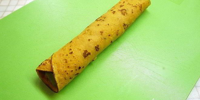 Рецепт роллов из тыквы со шпинатом, копченостями и фисташковым майонезом