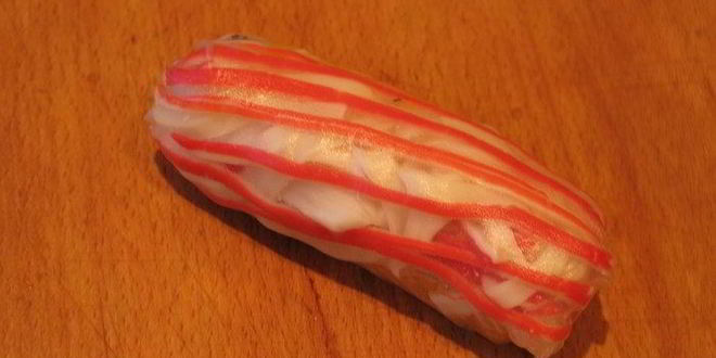 Рецепт роллов полосатики с крабовыми палочками