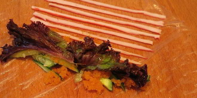 Рецепт роллов полосатики с крабовыми палочками