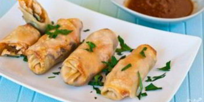 Рецепт роллов с индюшкой и грибами