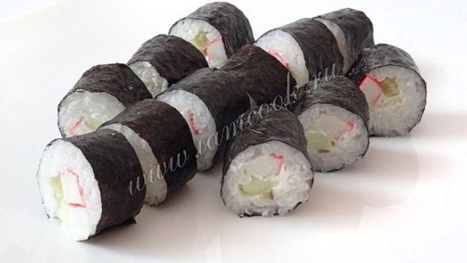 Рецепт роллов с крабовыми палочками