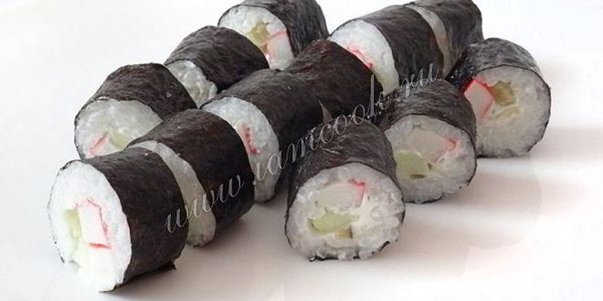 Рецепт роллов с крабовыми палочками