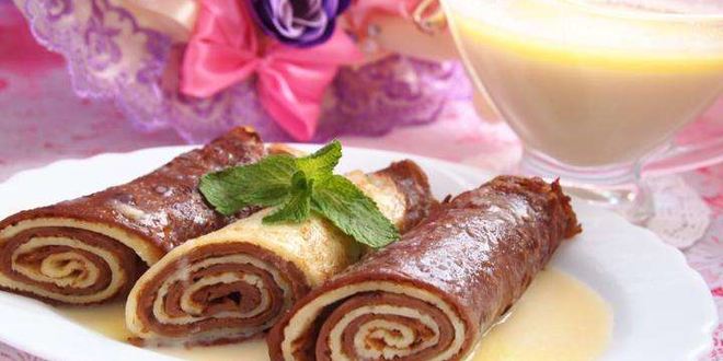 Рецепт блинных рулетиков