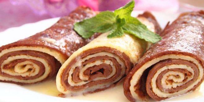 Рецепт блинных рулетиков