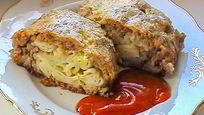 Рецепт Мясного рулета с макаронами