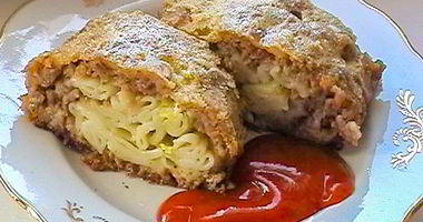 Рецепт Мясного рулета с макаронами