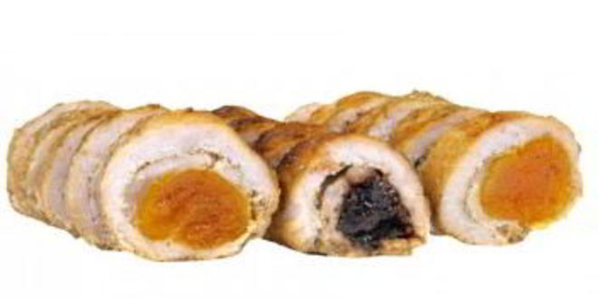 Рецепт мясных рулетиков с черносливом и курагой