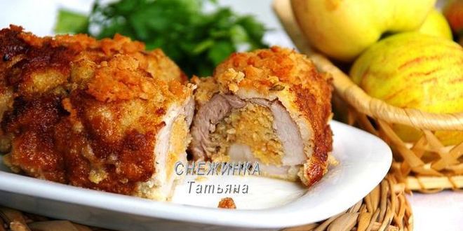 Рецепт мясных рулетиков с яблоком