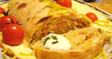 Рецепт Пасты-рулета с курицей и беконом для защитников Отечества