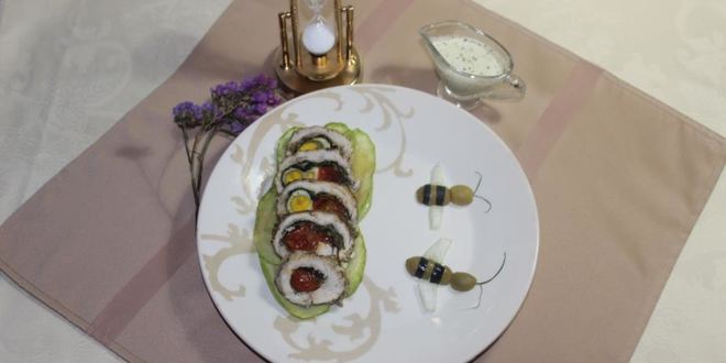 Рецепт рулета из индейки пикантный