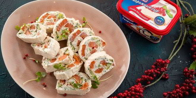 Рецепт рулета из лаваша новогодний