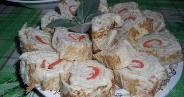 Рецепт Рулета из лаваша с крабовым мясом
