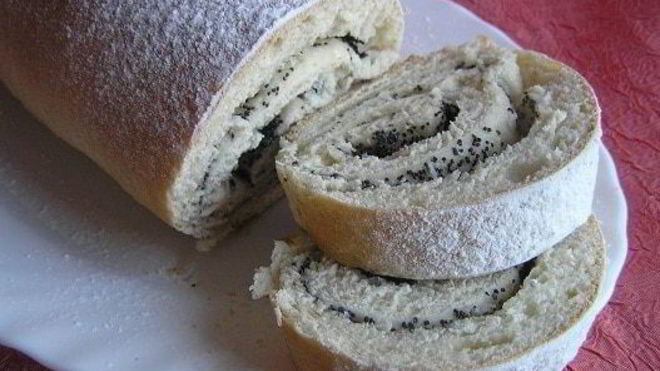 Рецепт рулета с маком на закваске