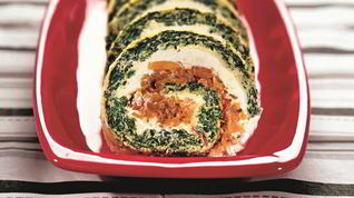 Рецепт Рулета со шпинатом и творогом