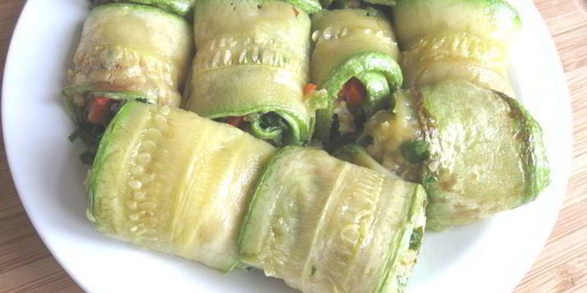 Рецепт рулетиков из молодых кабачков