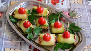 Рецепт Рулетиков из огурцов