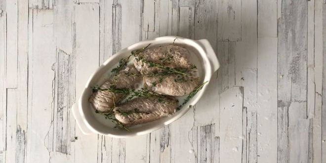 Рецепт рулетиков из свинины с грибами