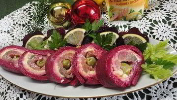 Рецепт Свекольного рулета с горбушей