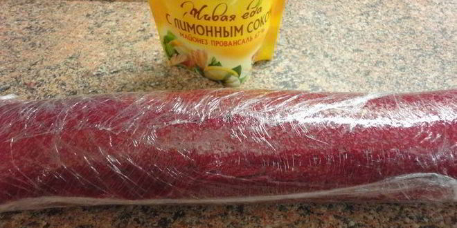 Рецепт свекольного рулета с горбушей
