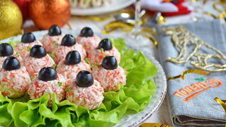 Рецепт Салата-закуски Елочные шарики