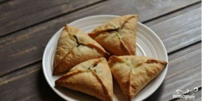 Рецепт самсы из слоеного дрожжевого теста