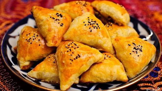 Рецепт самсы с тыквой из слоеного теста