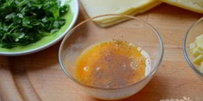 Рецепт самсы с ветчиной и сыром