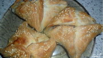 Рецепт Слоеной самсы с мясом