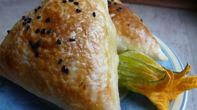 Рецепт слоеной самсы с тыквой