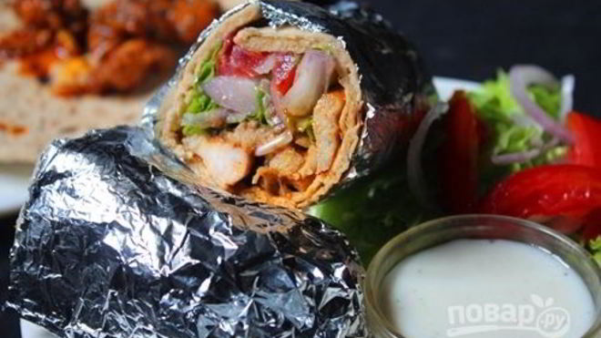 Рецепт шаурмы по-домашнему с курицей