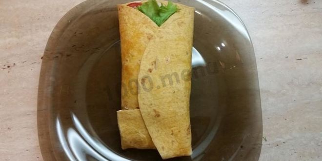 Рецепт шаурмы в лепешке по-домашнему