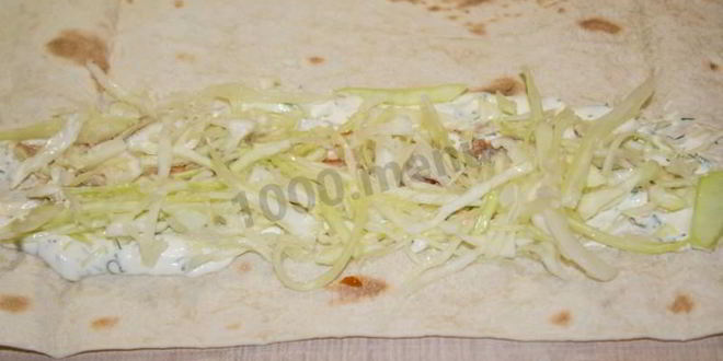 Рецепт шавермы в лаваше с курицей