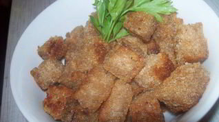 Рецепт Чесночно-лимонных сухарики для салатов