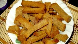 Рецепт Чесночных сухариков с чесноком